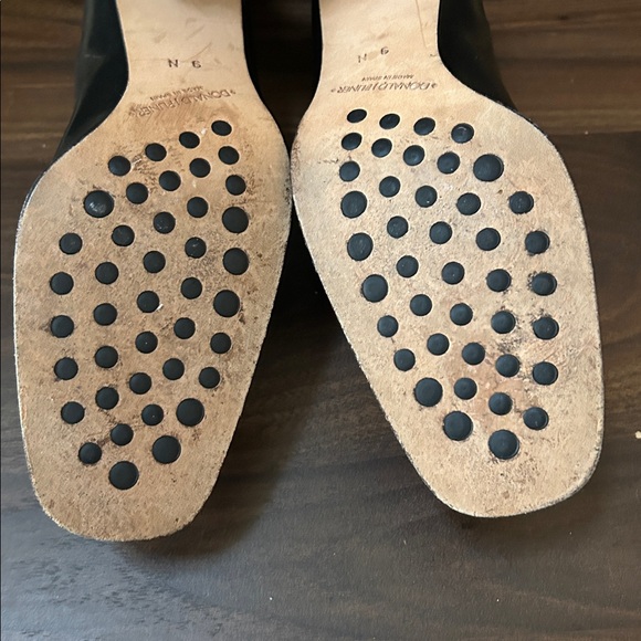 Donald J Pliner Black Leather Square Toe Zip Front Block Heal Couture Shoes 9N - Picture 8 of 16